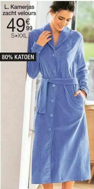 Damart Kamerjas zacht velours aanbieding