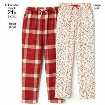 Damart Flanellen broek aanbieding