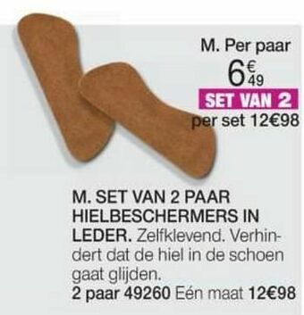 Damart Set van 2 paar hielbeschermers in leder aanbieding