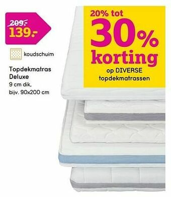 Leen Bakker Topdekmatras deluxe aanbieding