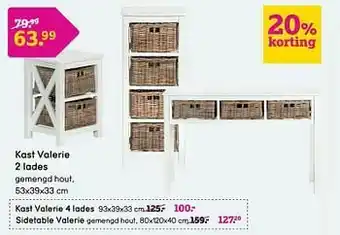 Leen Bakker Kast valerie 2 lades aanbieding
