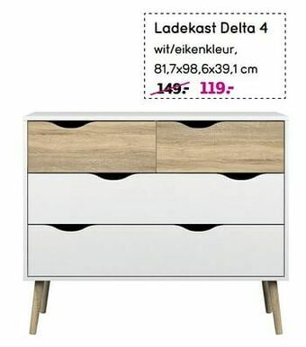Leen Bakker Ladekast delta 4 aanbieding