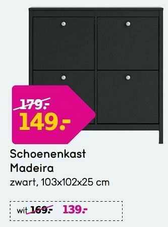 Leen Bakker Schoenenkast madeira aanbieding