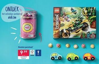 ALDI Houten parelset aanbieding