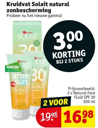 Kruidvat Kruidvat Solait natural zonbescherming aanbieding