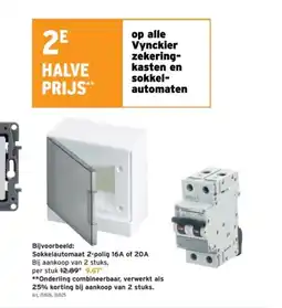 GAMMA Sokkelautomaat 2-polig 16A of 20A aanbieding