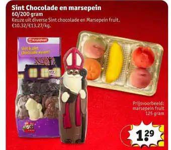 Kruidvat Sint Chocolade En Marsepein 125g aanbieding