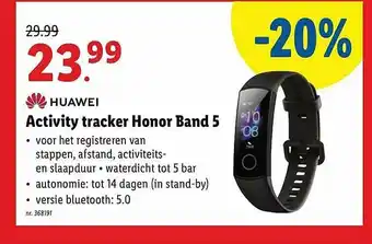 Lidl Activity Tracker Honor Band 5 aanbieding