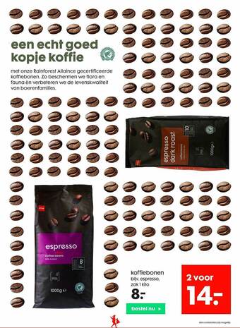 HEMA Koffiebonen aanbieding