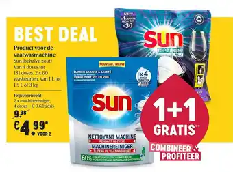 Delhaize Vaatwasmachine Sun aanbieding