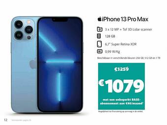 Base Iphone 13 Pro Max aanbieding