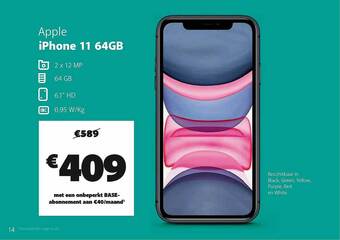 Base Apple Iphone 11 64gb aanbieding