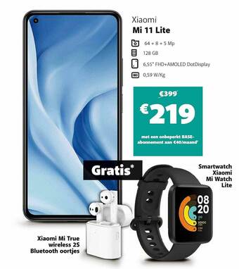 Base Xiaomi Mi 11 Lite aanbieding