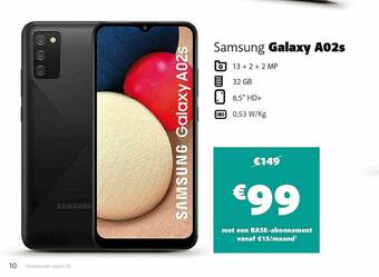 Base Samsung Galaxy A02s aanbieding