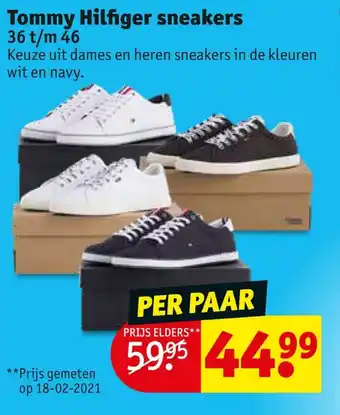 Kruidvat Tommy Hilfiger sneakers 36 t/m 46 aanbieding