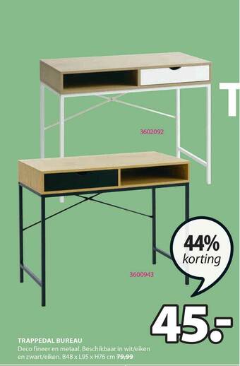 Jysk Trappedal Bureau aanbieding
