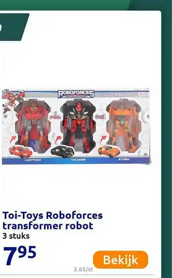 Action Toi-toys Robforces Transformer Robot aanbieding