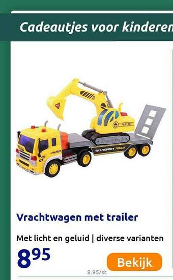 Action Vrachtwagen Met Trailer aanbieding