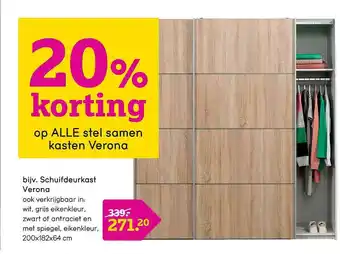 Leen Bakker Bijv.schuifdeurkast Verona aanbieding