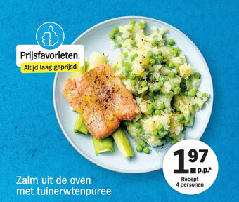 Albert Heijn Zalm uit de oven met tuinerwtenpuree aanbieding