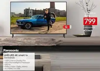 Selexion Panasonic uhd led 4k smart tv tx43hx940e aanbieding