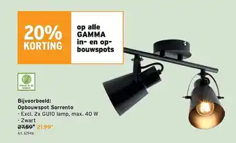 GAMMA Op Alle Gamma In- En Oo- Bouwspots aanbieding