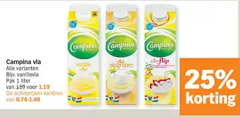 Albert Heijn Campina vla aanbieding