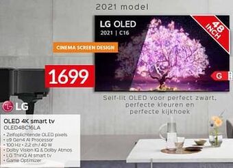 Selexion Lg oled 4k smart tv oled48c16la aanbieding