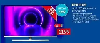Selexion Philips uhd led 4k smart tv 65pus854512 aanbieding