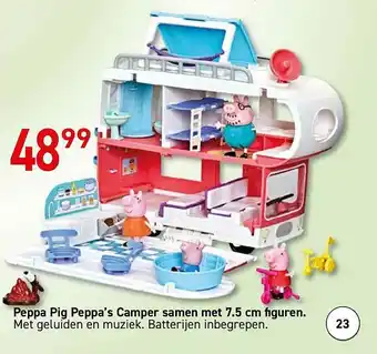 Peppa Pig Peppa's Camper Samen Met 7.5 Cm Figuren