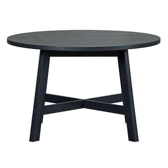 Leen Bakker Woood eetkamertafel Benson - mat zwart - 74x120 cm - Leen Bakker aanbieding