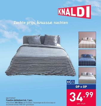 ALDI Flanellen Dekbedovertrek aanbieding