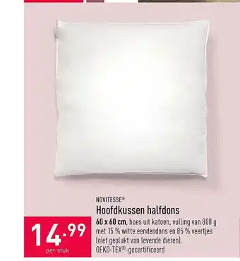 ALDI Hoofdkussen Halfdons aanbieding