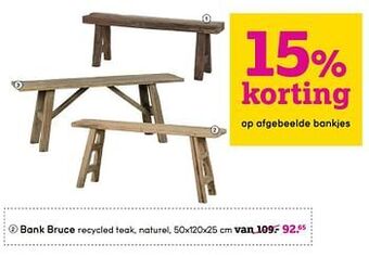 Leen Bakker Bank bruce aanbieding