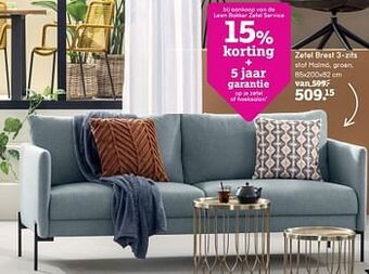 Leen Bakker Zetel brest 3-zits aanbieding
