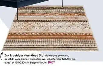 Leen Bakker In- + outdoor vloerkleed star aanbieding