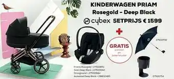Supra Bazar Kinderwagen priam rosegold - deep black aanbieding