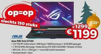 Exellent Asus rog strix g713ic aanbieding