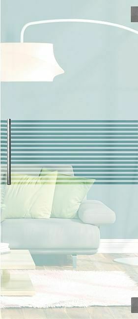 Zelfbouwmarkt Glazen Deur 8mm Mat+15 Heldere Lijn’middle’730mm-set Rond Inox aanbieding