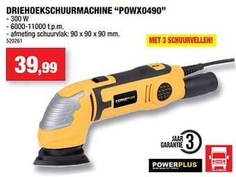 Hubo Powerplus driehoekschuurmachine powx0490 aanbieding