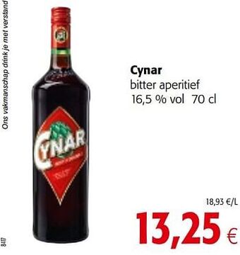 Colruyt Cynar bitter aperitief aanbieding