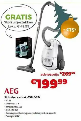 Exellent Aeg stofzuiger met zak - vx8-2-6iw aanbieding