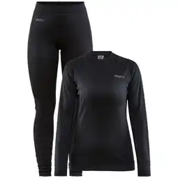 Decathlon Thermo set craft CORE DRY BASELAYER zwart voor dames aanbieding