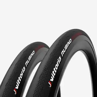 Decathlon Racebanden Rubino IV 700x28 tubeless ready zwart set van 2 aanbieding