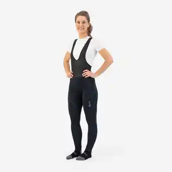 Decathlon Wielrennen Dames Lange Fietsbroek Met Bretels - Met Zeem - Liona - Zwart aanbieding