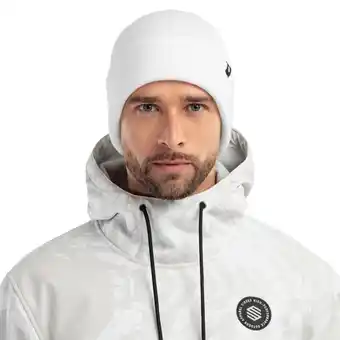Decathlon Heren en Dames Wintersport Wintermuts Snowflake White SIROKO Wit aanbieding