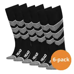 Decathlon HEAD Skisokken Unisex V-Shape Kneehigh 6-pack Black Combo aanbieding