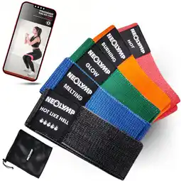 Decathlon Resistance Band mini van katoen - set van 5 - weerstandsbanden, gymnastiekband aanbieding