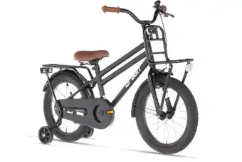 Decathlon Cortego Urban Jongensfiets Mat-Zwart 16 inch - Kinderfiets - 3 tot 5 jaar aanbieding