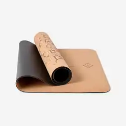 Decathlon YOGAMAT KURK MANDALA 185 CM X 65 CM X 4 MM aanbieding